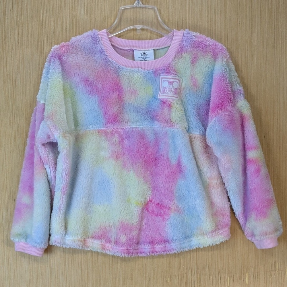 Disney Parks Spirit Jersey Kids XL Sherpa Fleece Tie Dye Walt Disney World Pink